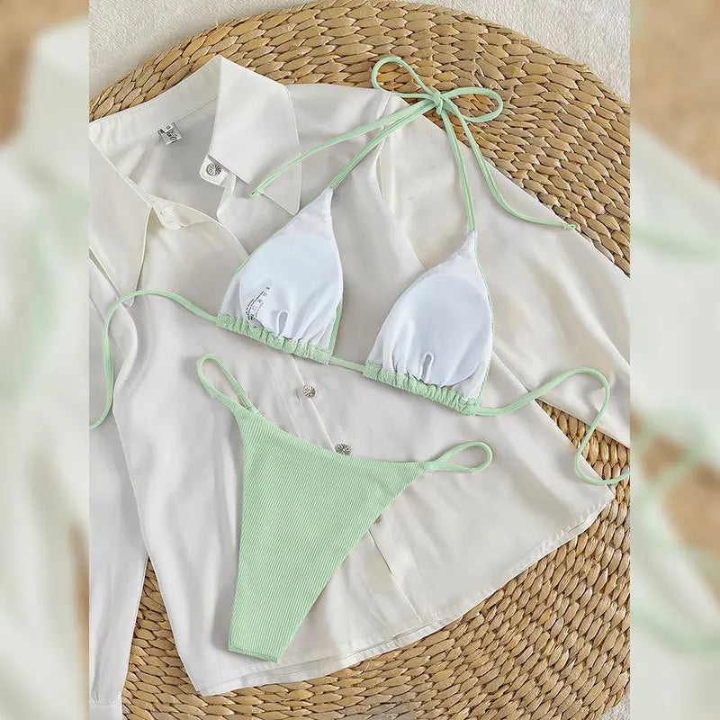 2026 New Bikini Set Pad Beach Triangle Swimwear Women XS-XL Maio Biquinis Swimsuit Tankini Femme Badpak Dames Mujer купаль