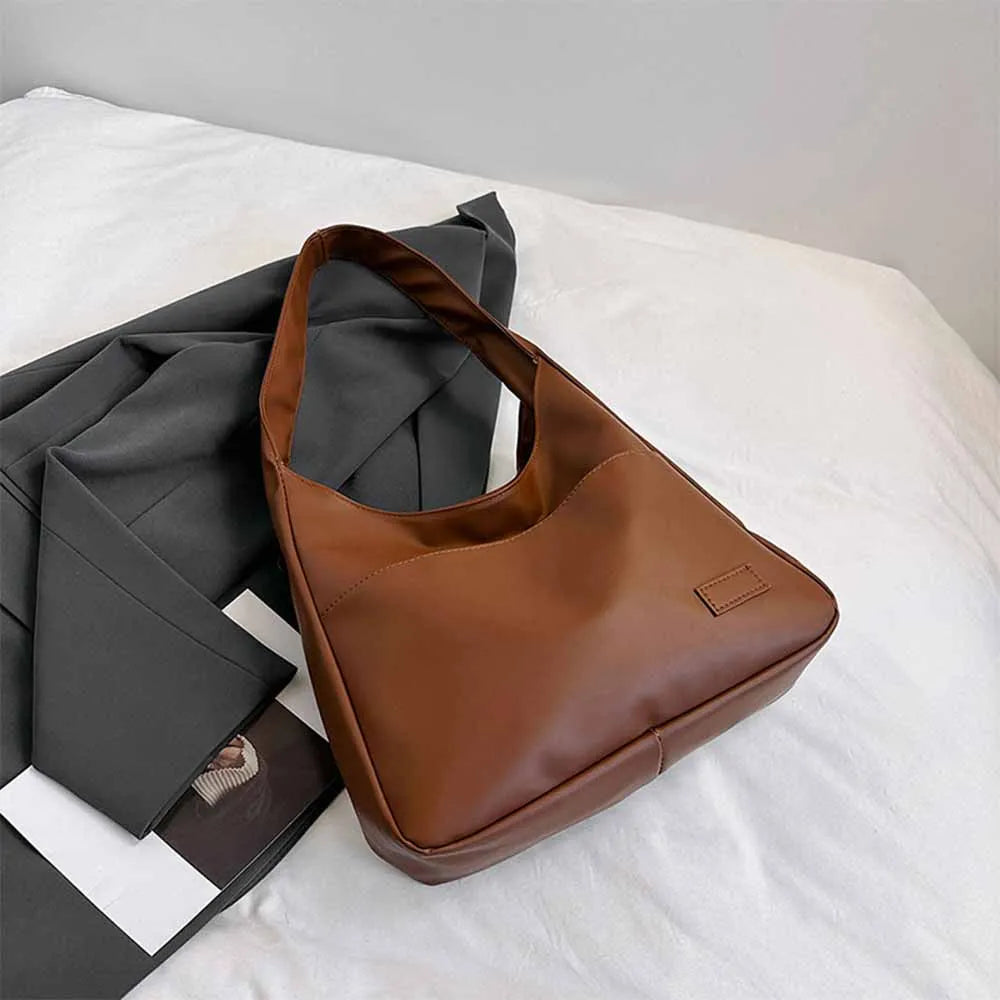 Fashionable and Minimalist Retro Shoulder Bag, Handbag, Casual Commuting Trend, Large Capacity Tote Bag-zmt