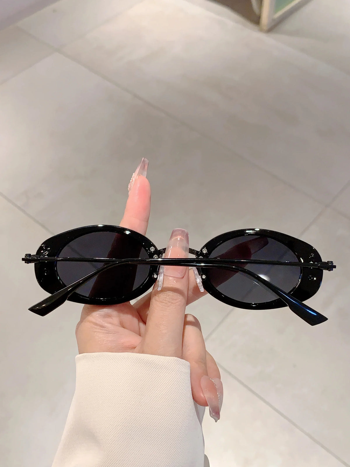 Small Oval Frame Retro Sunglasses Luxury Metal Designer Shades Women's Trendy Fashion Brand Leopard Beach Sun Glasses for Lady