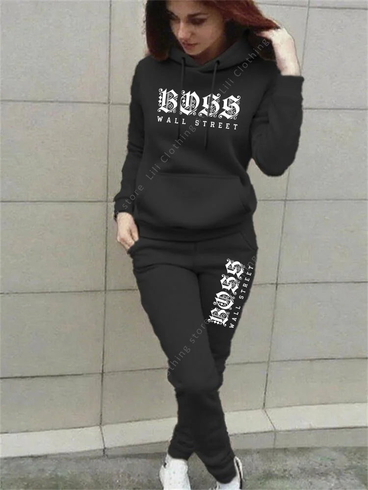Pants Sets Womens Clothing Hoodie Suit High quality Sweatshirt Sweatpant 2 Piece Autumn Winter Designer Luxury Woman Tracksuit