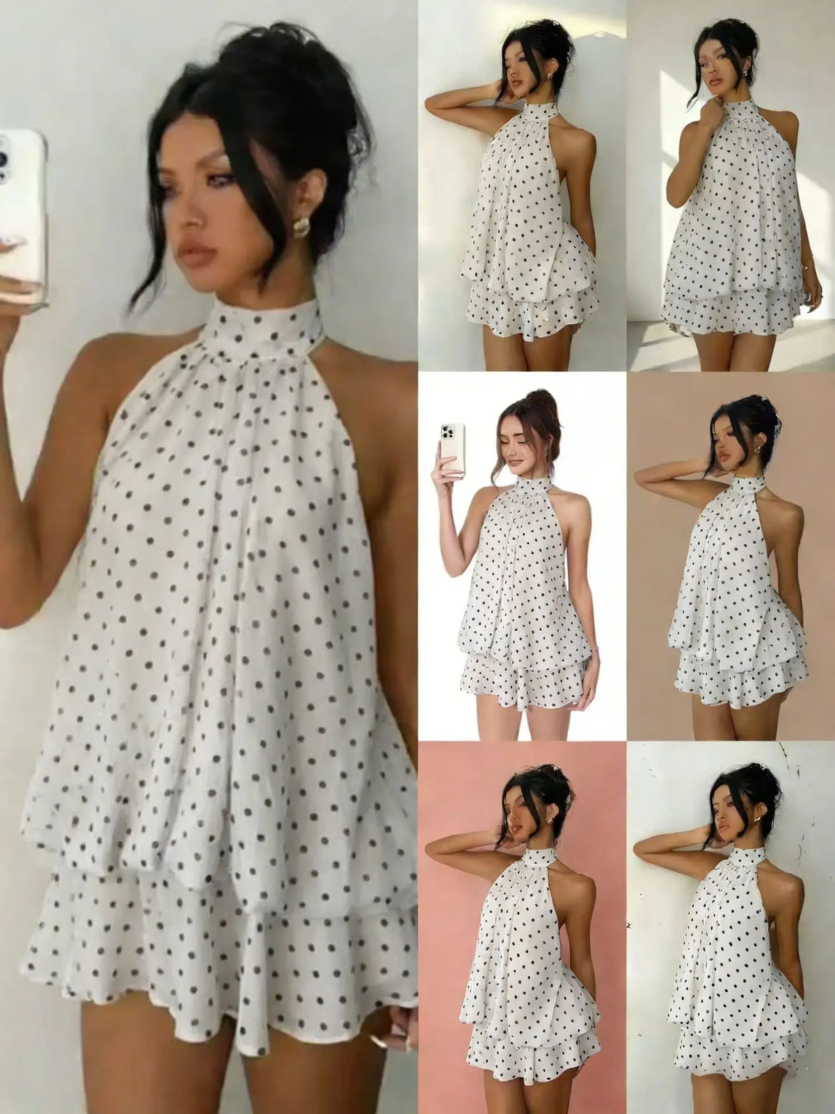 Halter Mini Dress Women Chiffon Backless Summer Dress Woman Sweet Party Dress Sexy Beach Dresses For Women 2026 Vestidos Mujer