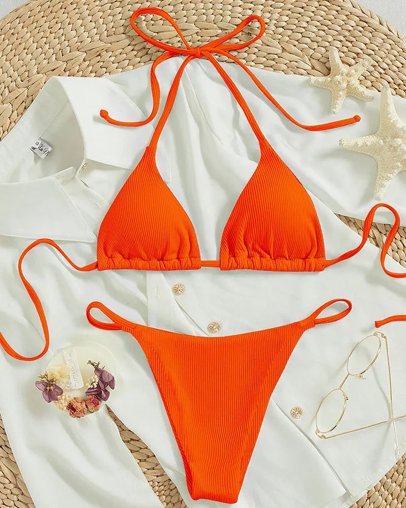 2026 New Bikini Set Pad Beach Triangle Swimwear Women XS-XL Maio Biquinis Swimsuit Tankini Femme Badpak Dames Mujer купаль