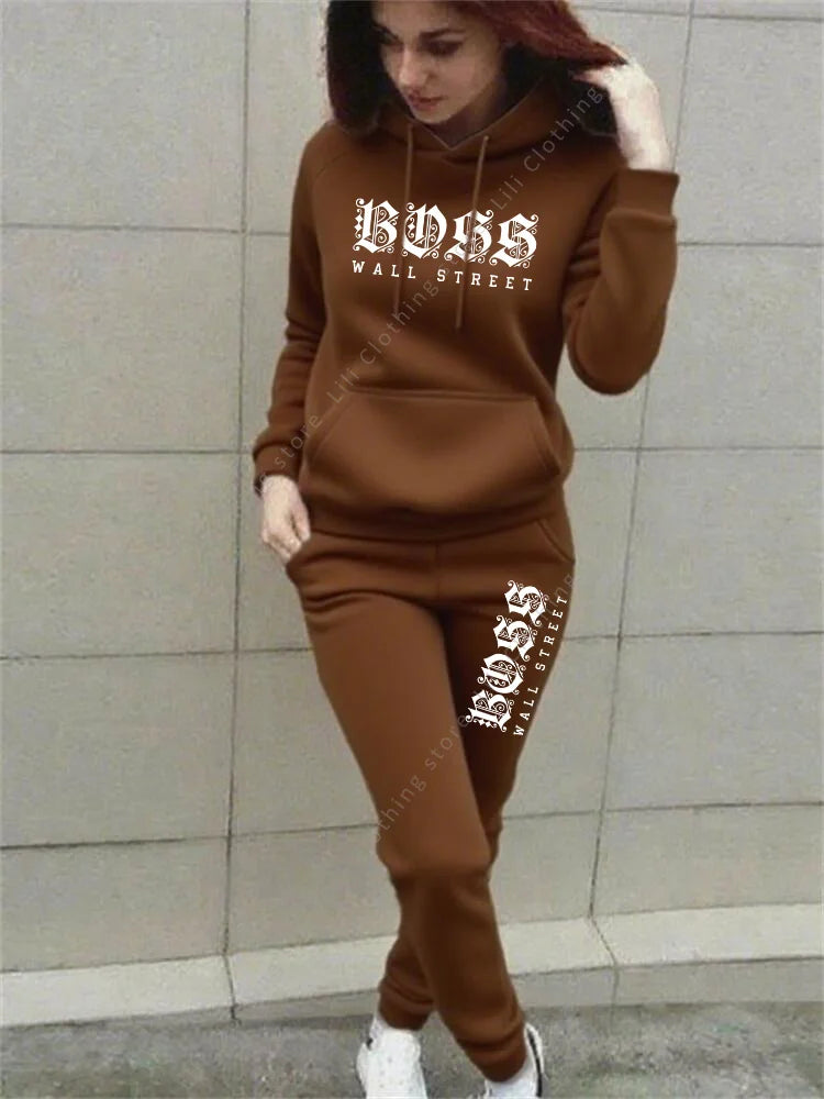 Pants Sets Womens Clothing Hoodie Suit High quality Sweatshirt Sweatpant 2 Piece Autumn Winter Designer Luxury Woman Tracksuit