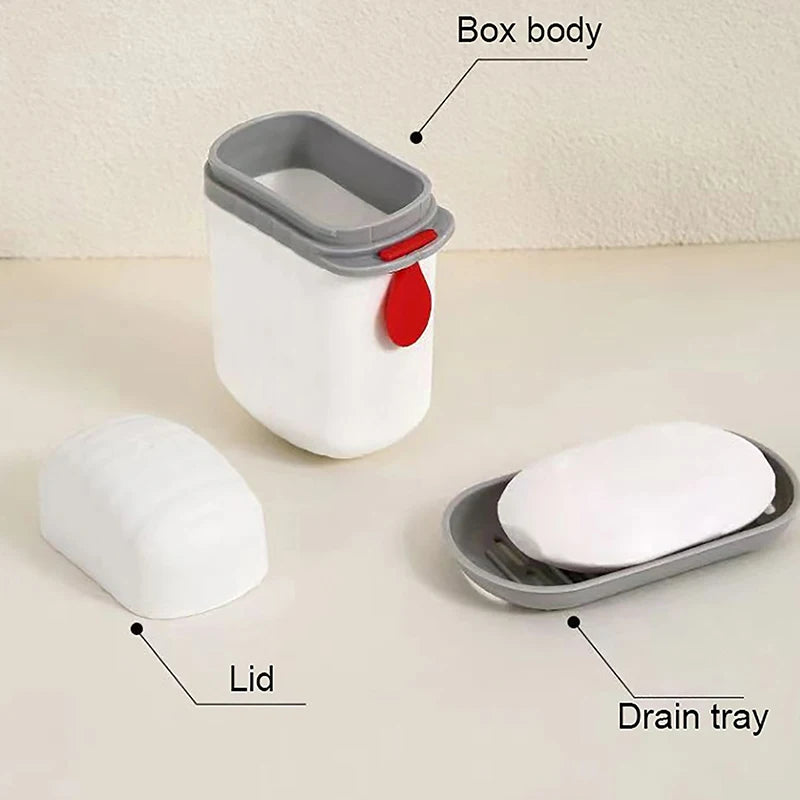 Soap Dishes Sealed Storage Box Waterproof Travel Home Bathroom Soap Box Outdoor Storage Box Soap Box Organizer Tray