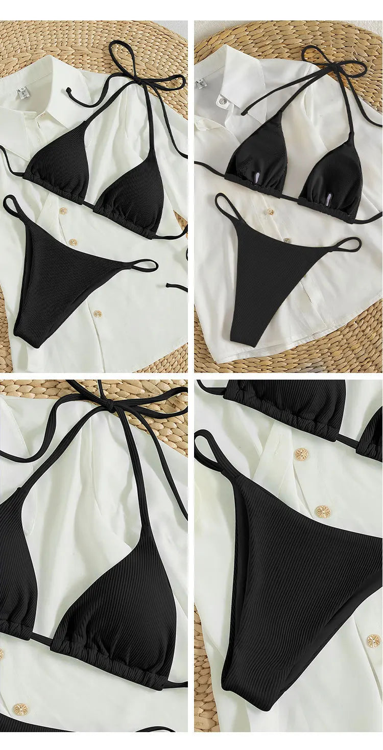 2026 New Bikini Set Pad Beach Triangle Swimwear Women XS-XL Maio Biquinis Swimsuit Tankini Femme Badpak Dames Mujer купаль