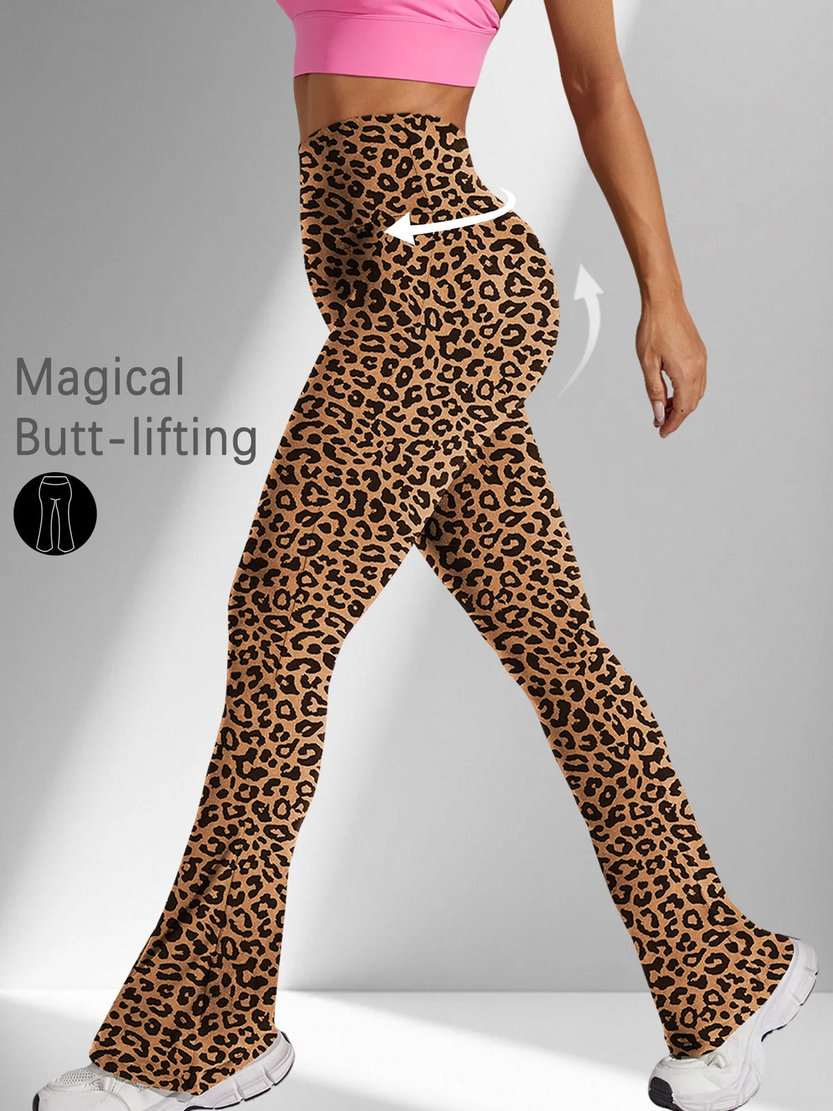 Women's Super Soft Flare Pants High Waisted Tummy Control Workout Yoga Leggings Bell Bottoms