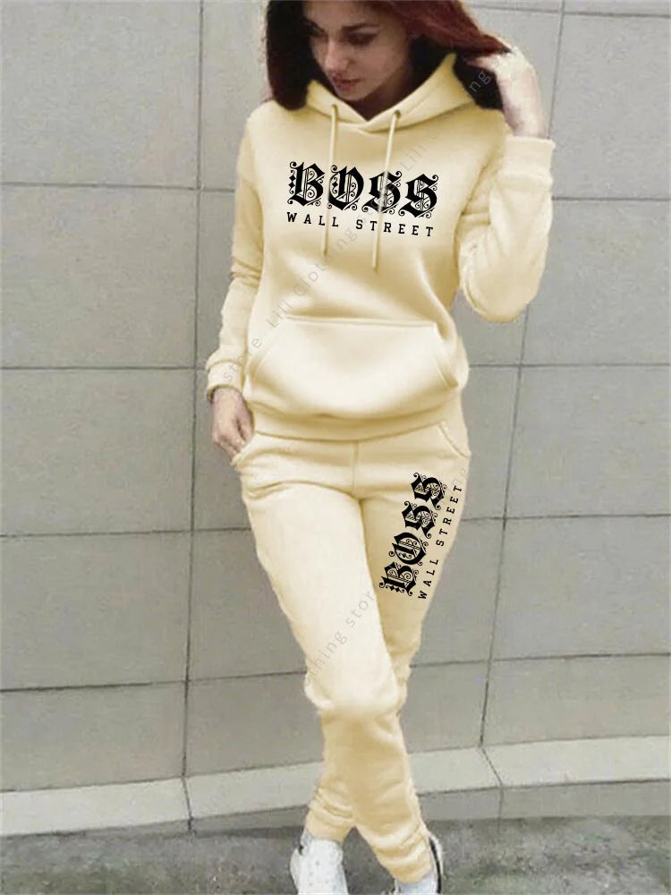 Pants Sets Womens Clothing Hoodie Suit High quality Sweatshirt Sweatpant 2 Piece Autumn Winter Designer Luxury Woman Tracksuit
