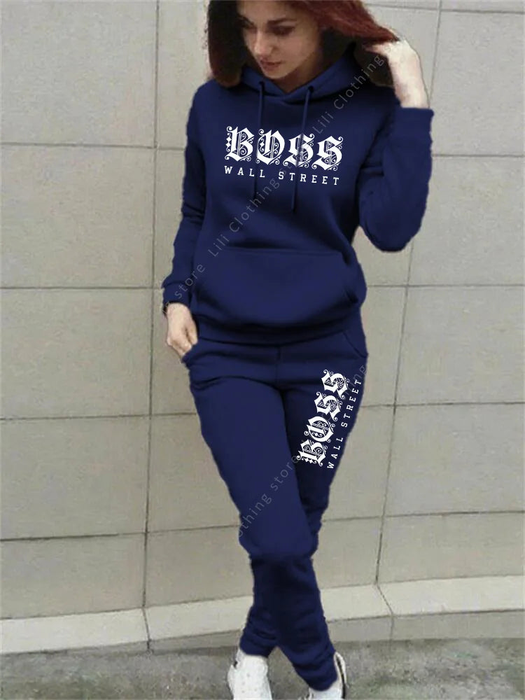 Pants Sets Womens Clothing Hoodie Suit High quality Sweatshirt Sweatpant 2 Piece Autumn Winter Designer Luxury Woman Tracksuit