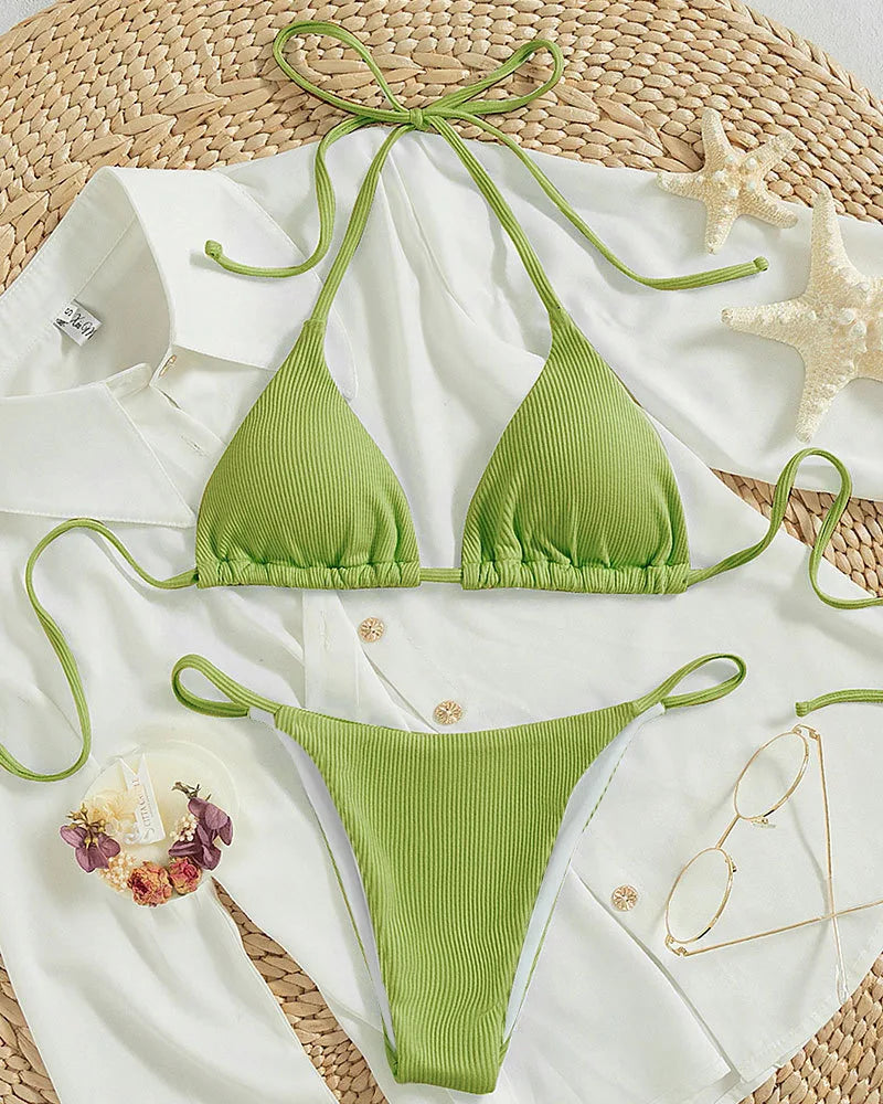 2026 New Bikini Set Pad Beach Triangle Swimwear Women XS-XL Maio Biquinis Swimsuit Tankini Femme Badpak Dames Mujer купаль