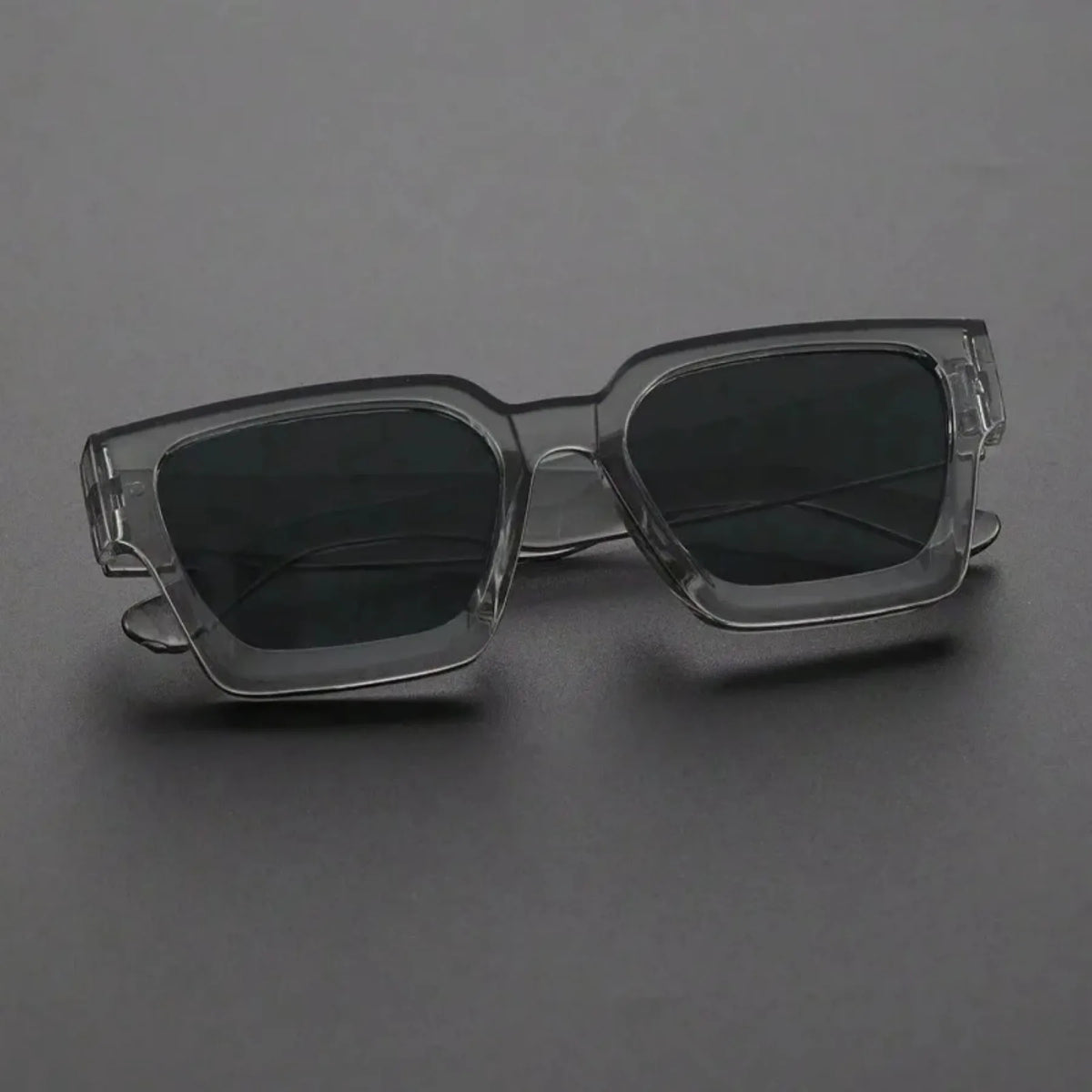 1PC Unisex Plastic Fashion Square Frame Sunglasses For Street Photography And Beach Trips Driving Accessories