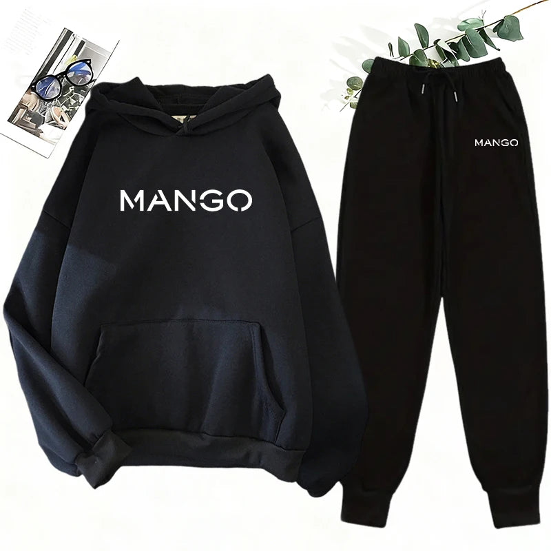 2025 New Trend Women's Sweatshirt&sweatpants 2pcs Set Urban Casual Fashion Hooded Tracksuit Autumn Winter Hoodie Jogging Outfits
