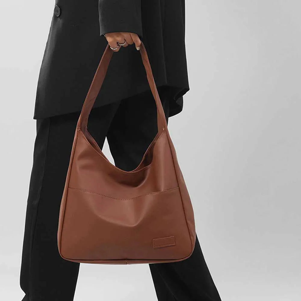 Fashionable and Minimalist Retro Shoulder Bag, Handbag, Casual Commuting Trend, Large Capacity Tote Bag-zmt