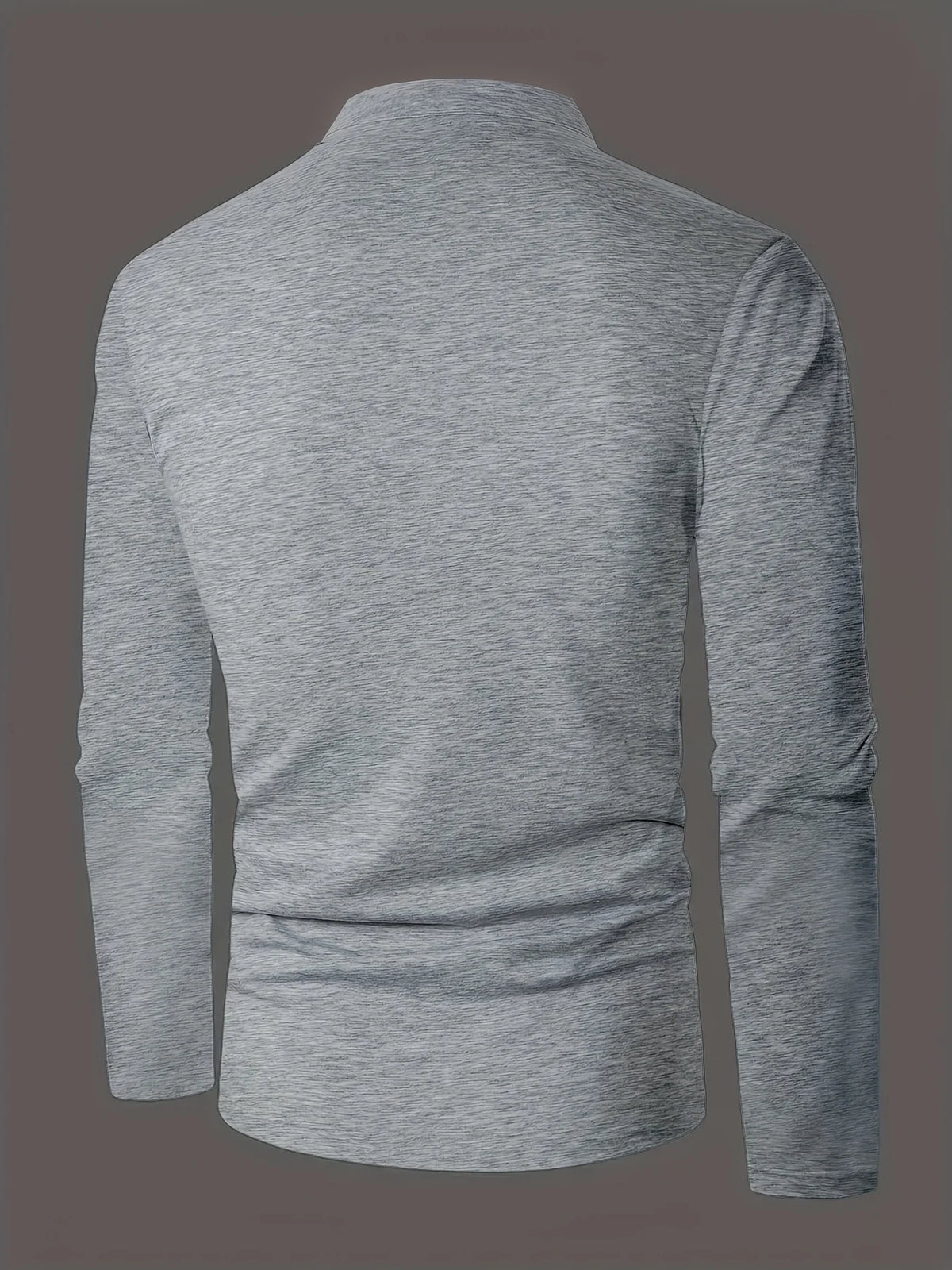 A Stylish Men's Round-Neck Plain Spliced Polo Shirt Suitable for Wearing at Home in Summer, Autumn, and Winter