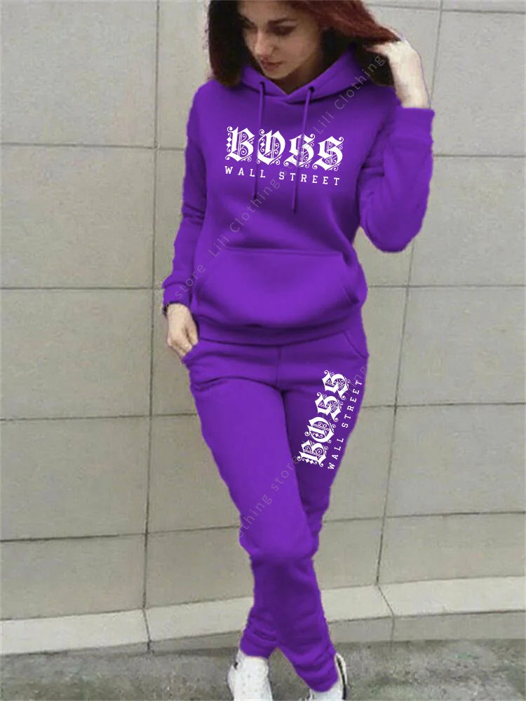 Pants Sets Womens Clothing Hoodie Suit High quality Sweatshirt Sweatpant 2 Piece Autumn Winter Designer Luxury Woman Tracksuit