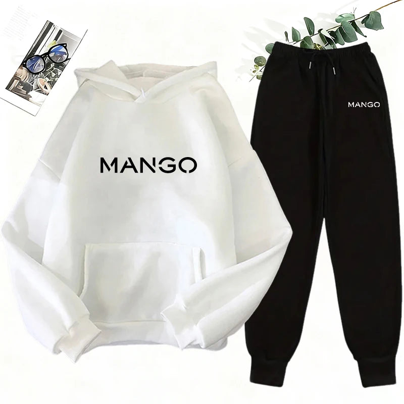2025 New Trend Women's Sweatshirt&sweatpants 2pcs Set Urban Casual Fashion Hooded Tracksuit Autumn Winter Hoodie Jogging Outfits