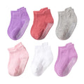 6 Pairs Kids Non-slip Floor Socks For Toddler Baby Boys Girls Indoor Activities Learn To Walk Ankle Socks