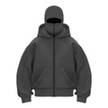 Plain Design Hooded Zip Up Sweatshirt for Men Women Autumn Winter Ins Style Couple Matching