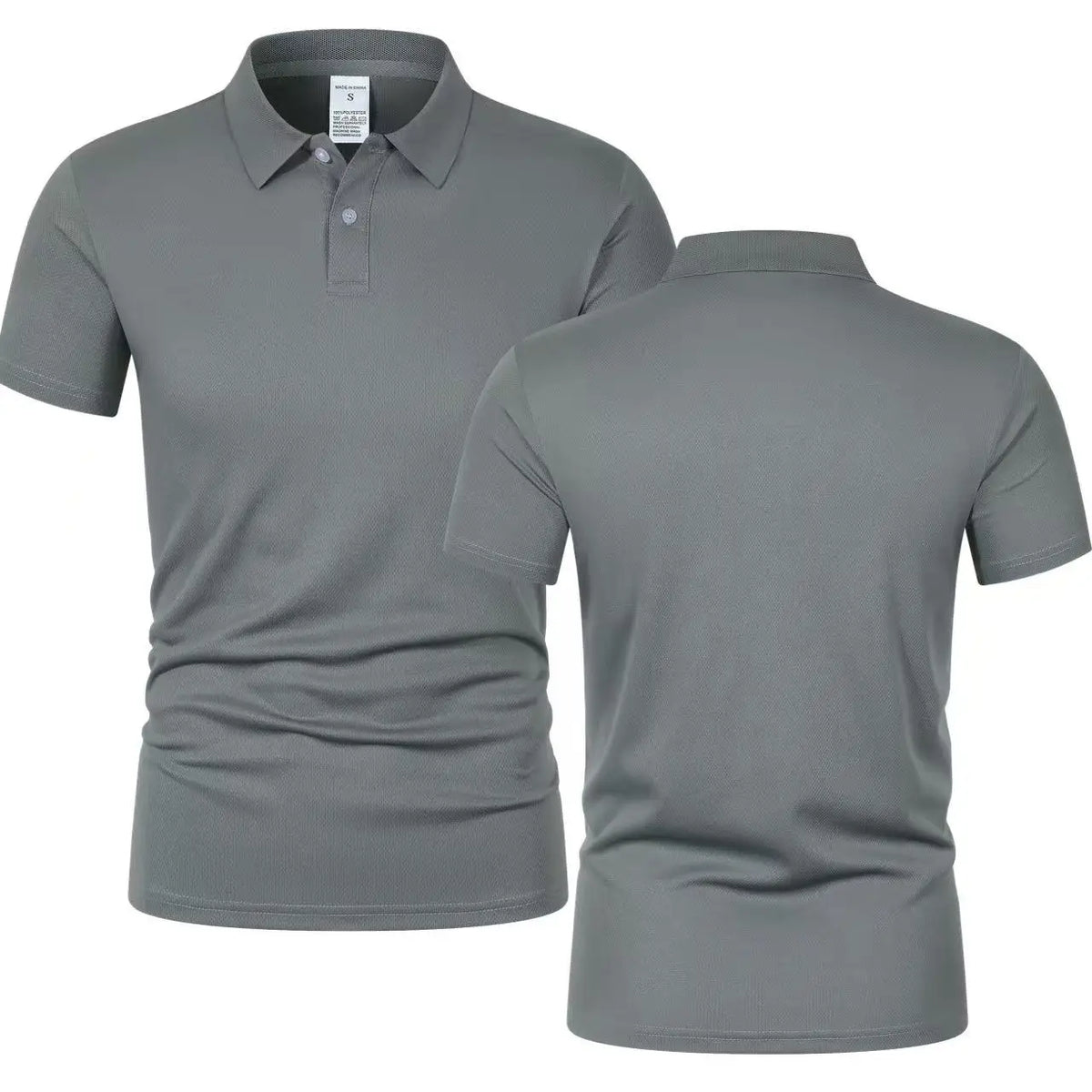 2025 New Summer Men's Short Sleeve Collar Tshirts New Solid Color Casual Polo Shirt Trendy Breathable Loose Basic Splice Top