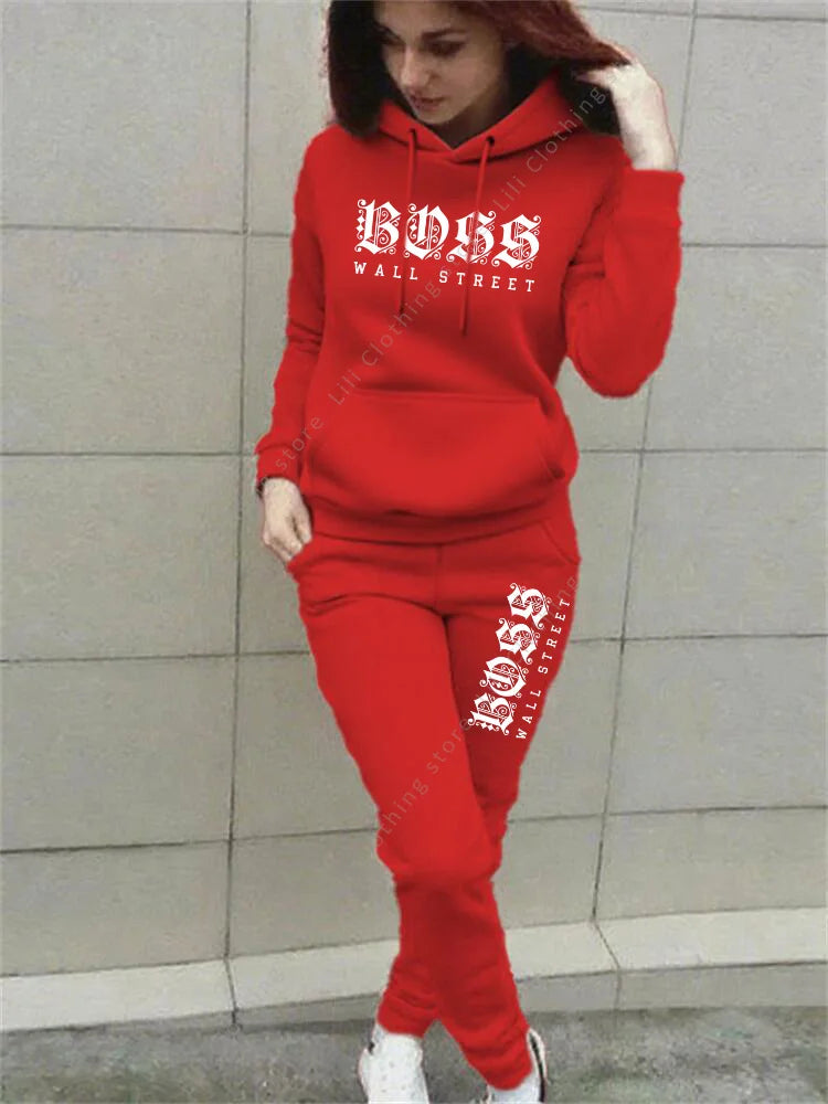 Pants Sets Womens Clothing Hoodie Suit High quality Sweatshirt Sweatpant 2 Piece Autumn Winter Designer Luxury Woman Tracksuit