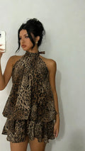 Halter Mini Dress Women Chiffon Backless Summer Dress Woman Sweet Party Dress Sexy Beach Dresses For Women 2026 Vestidos Mujer