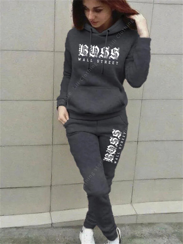 Pants Sets Womens Clothing Hoodie Suit High quality Sweatshirt Sweatpant 2 Piece Autumn Winter Designer Luxury Woman Tracksuit