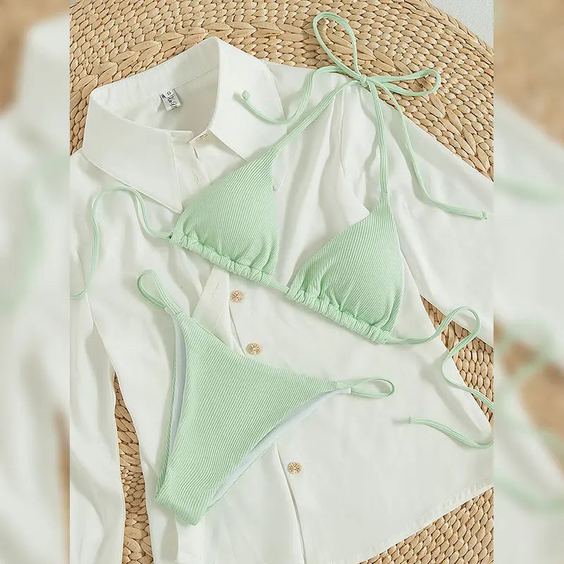 2026 New Bikini Set Pad Beach Triangle Swimwear Women XS-XL Maio Biquinis Swimsuit Tankini Femme Badpak Dames Mujer купаль